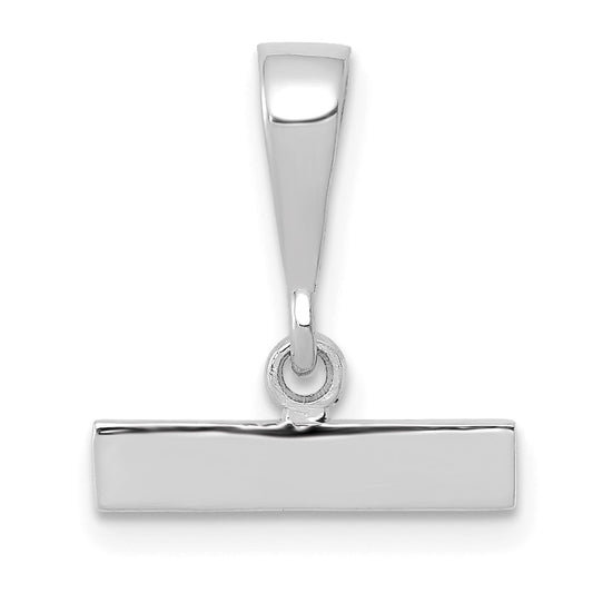 14K White Gold Medium Polished Top Charm