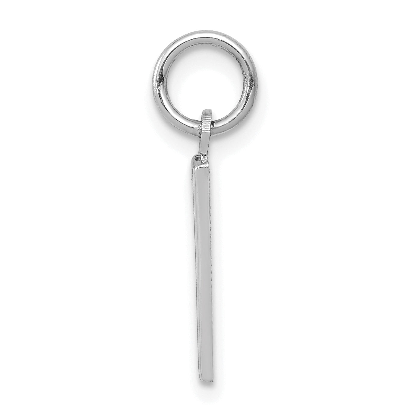 14K White Gold Small Polished Number 1 Charm