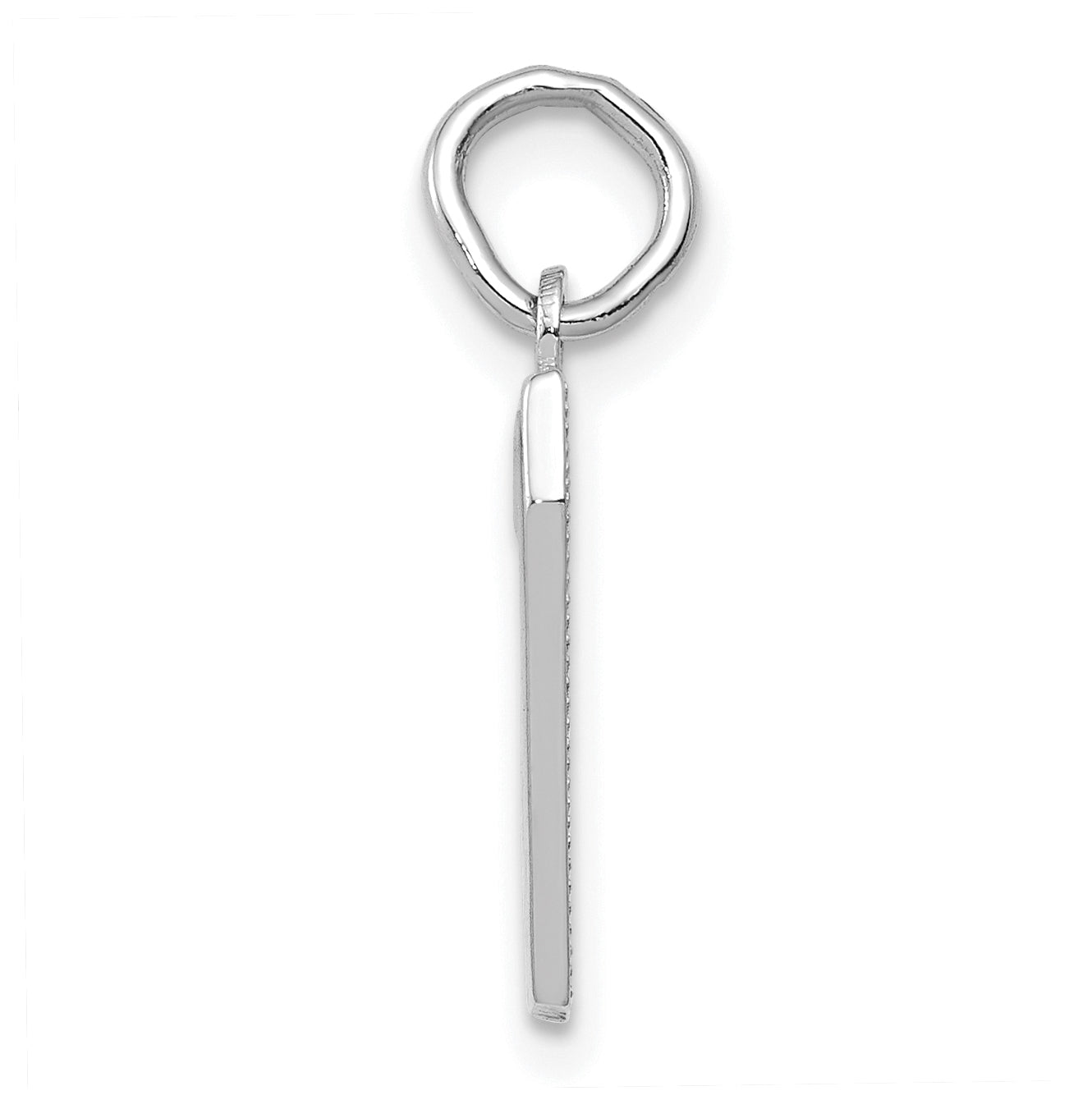 14K White Gold Small Polished Number 7 Charm