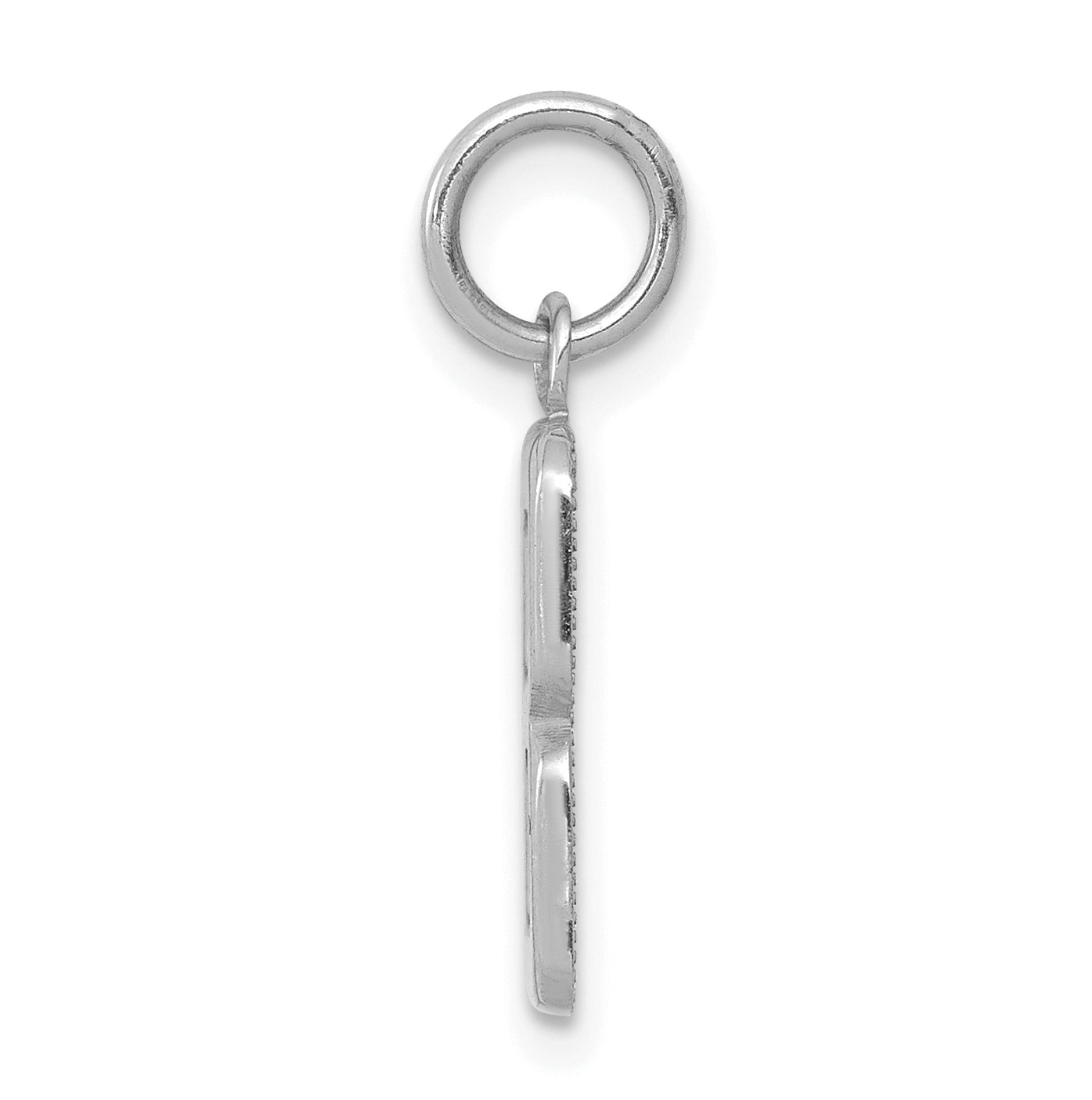 14K White Gold Small Polished Number 8 Charm