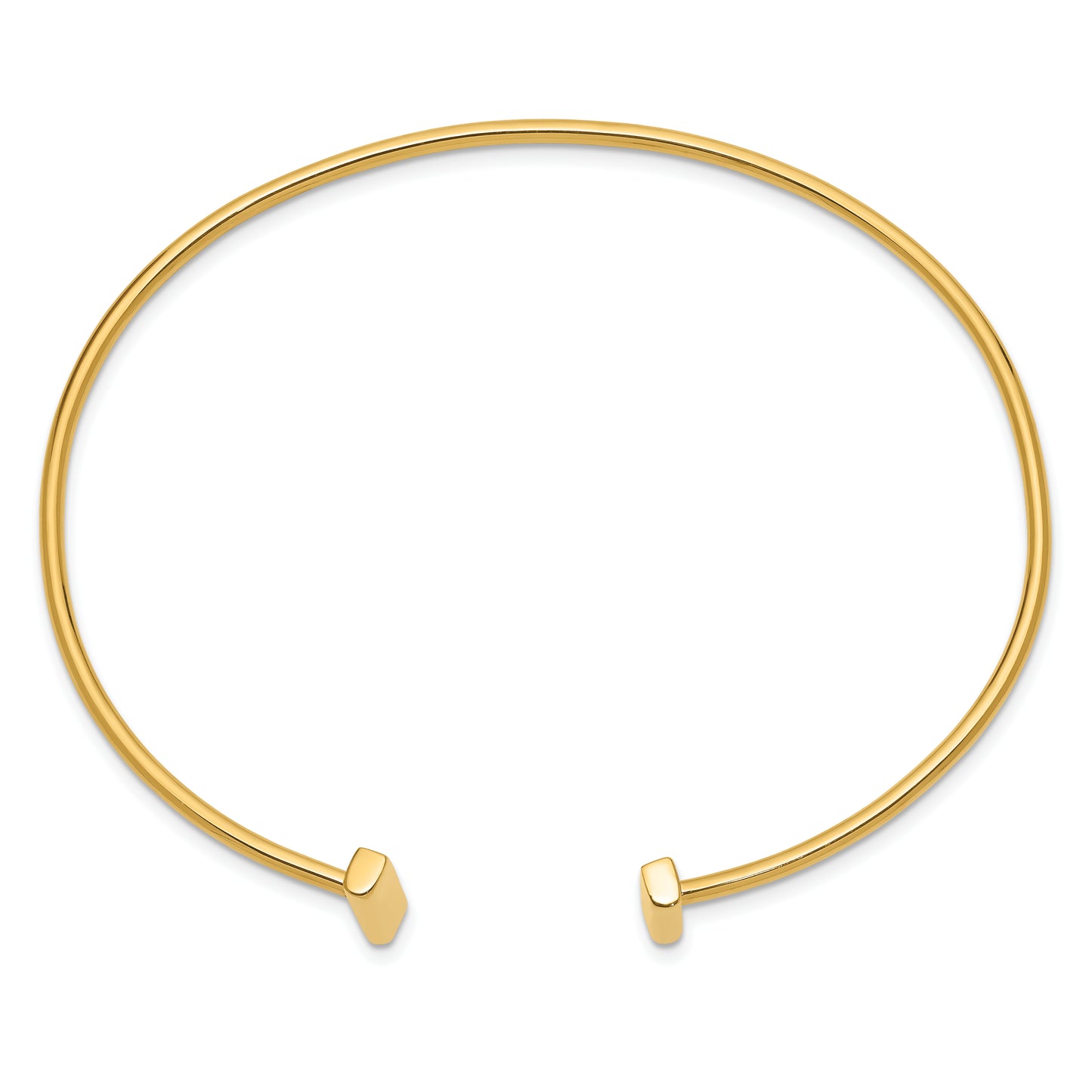 14K Yellow Gold Flexible Bar Bangle