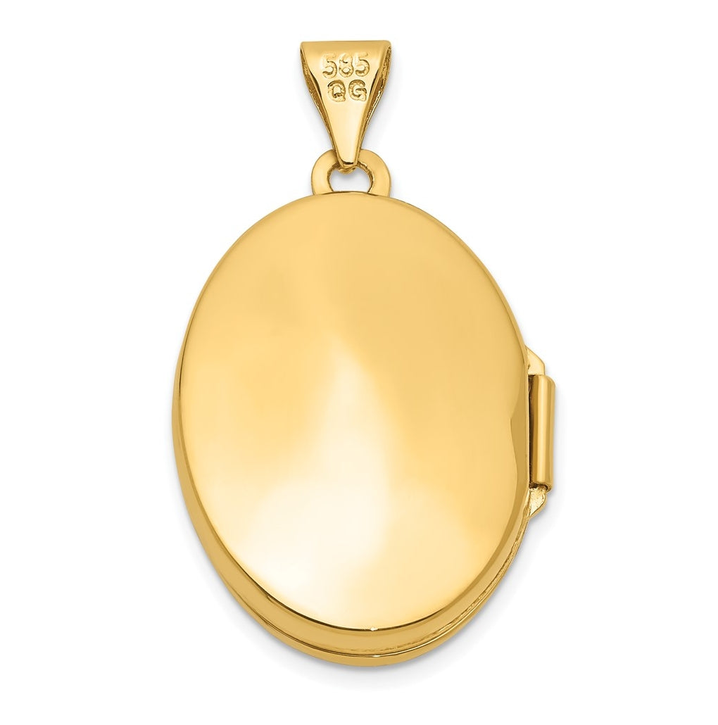 14K Yellow Gold Scrolled Floral Locket – Elegant Jewelry Gift for Birthday, Anniversary, Engagement, Wedding