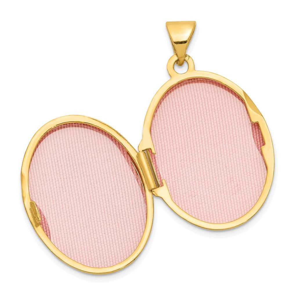 14K Yellow Gold Scrolled Floral Locket – Elegant Jewelry Gift for Birthday, Anniversary, Engagement, Wedding