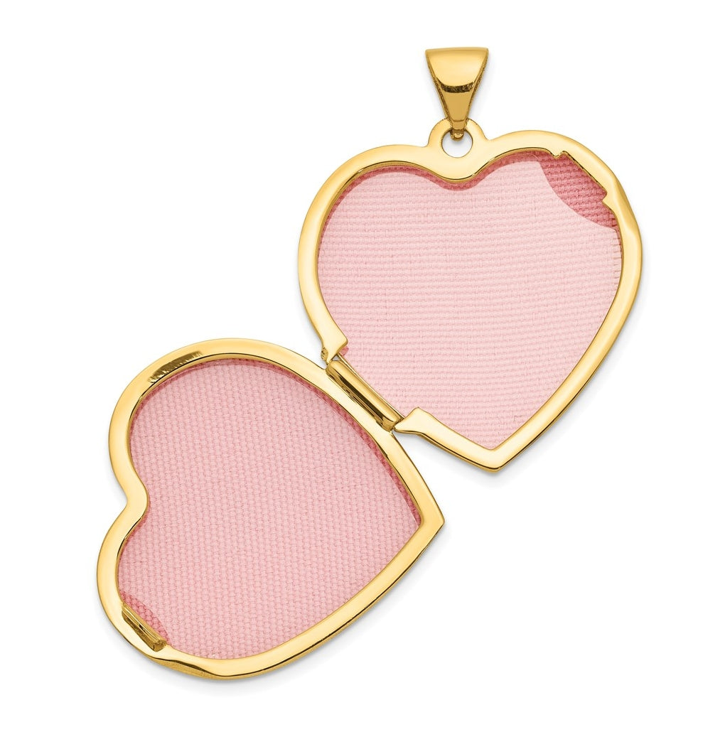 14K Yellow Gold Heart Locket – Elegant Jewelry Gift for Birthday, Anniversary, Engagement, Wedding