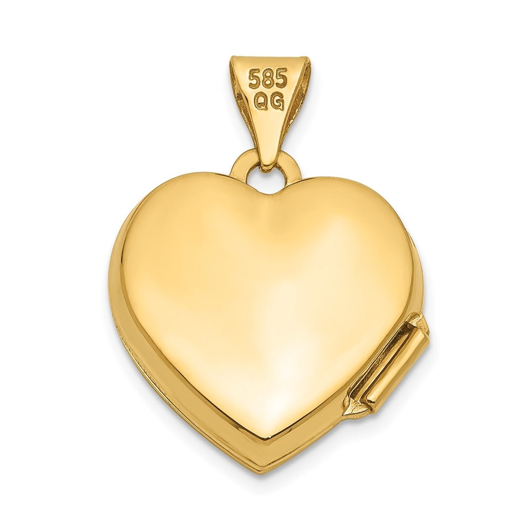 14K Yellow Gold Double Heart Locket – Elegant Jewelry Gift for Birthday, Anniversary, Engagement, Wedding