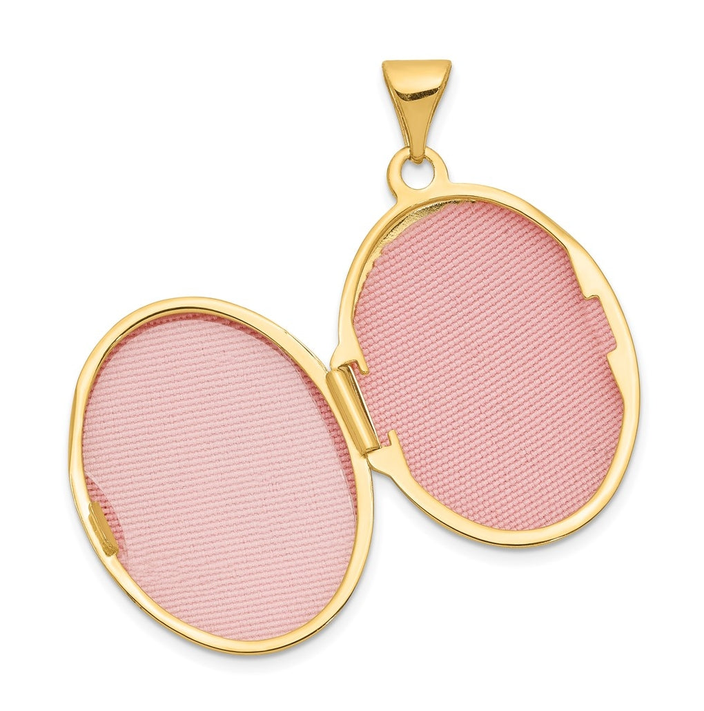 14K Yellow Or White Gold 21x16mm Oval Tree Locket – Elegant Jewelry Gift for Birthday, Anniversary, Engagement, Wedding