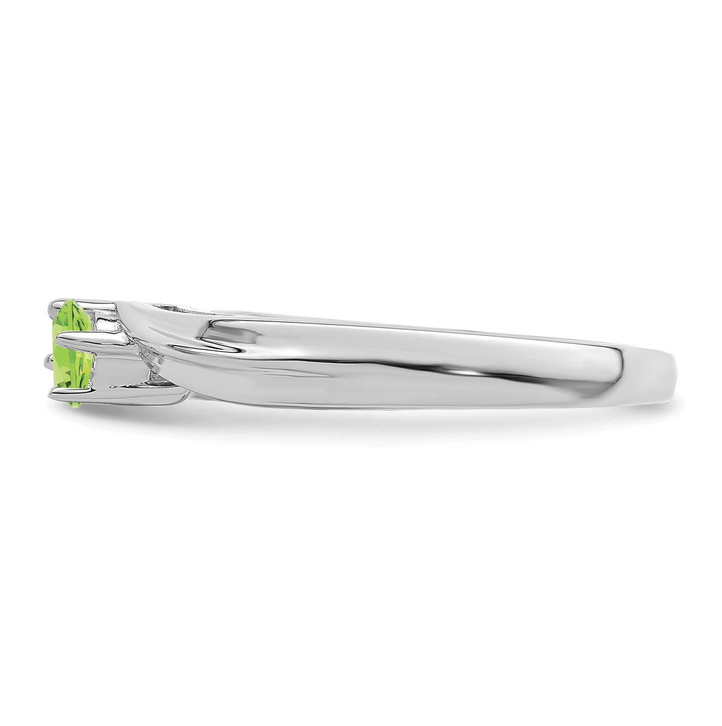 Sterling Silver Rhodium plated Family Jewelry Ring, 1 Stone
