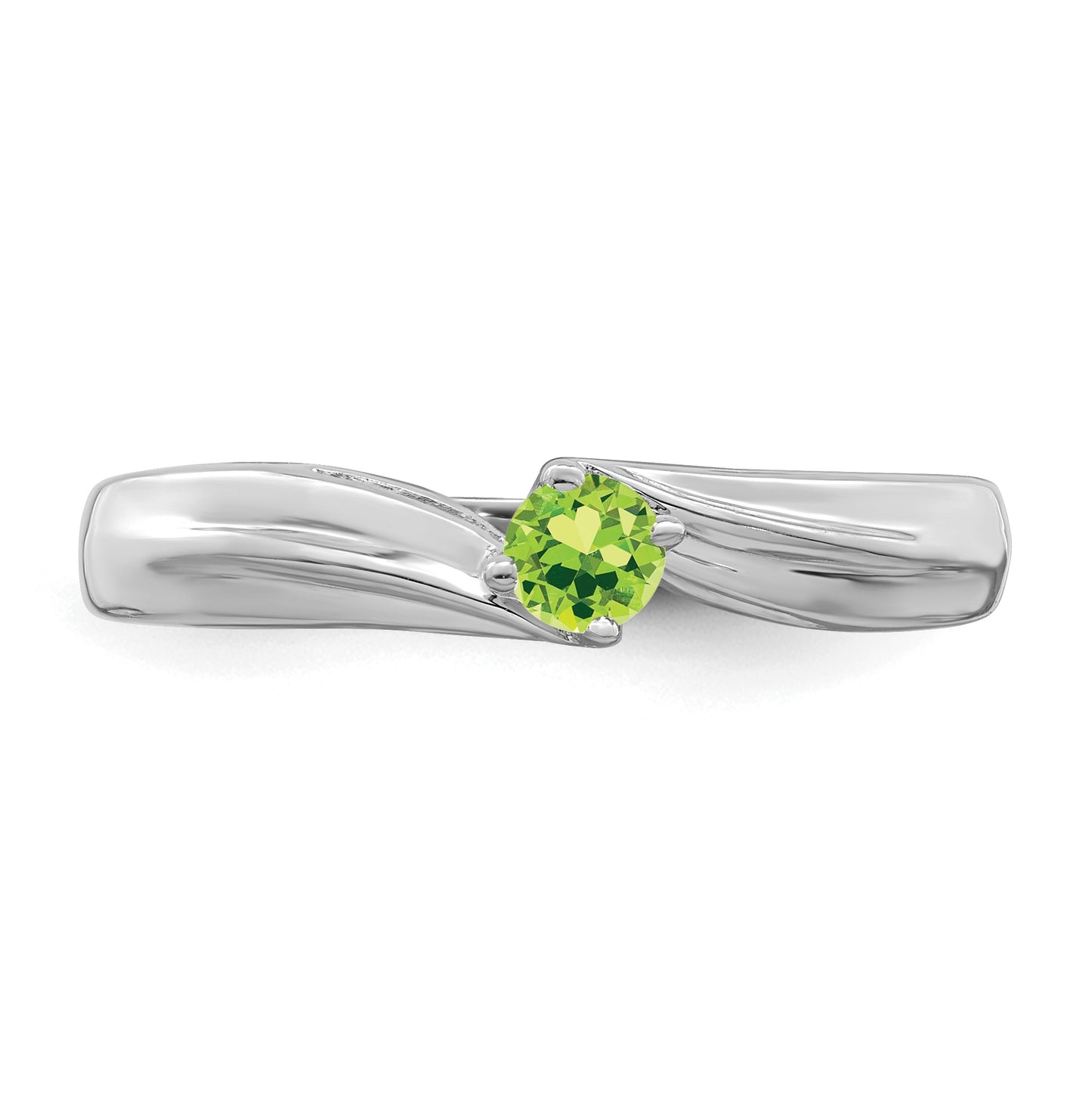 Sterling Silver Rhodium plated Family Jewelry Ring, 1 Stone