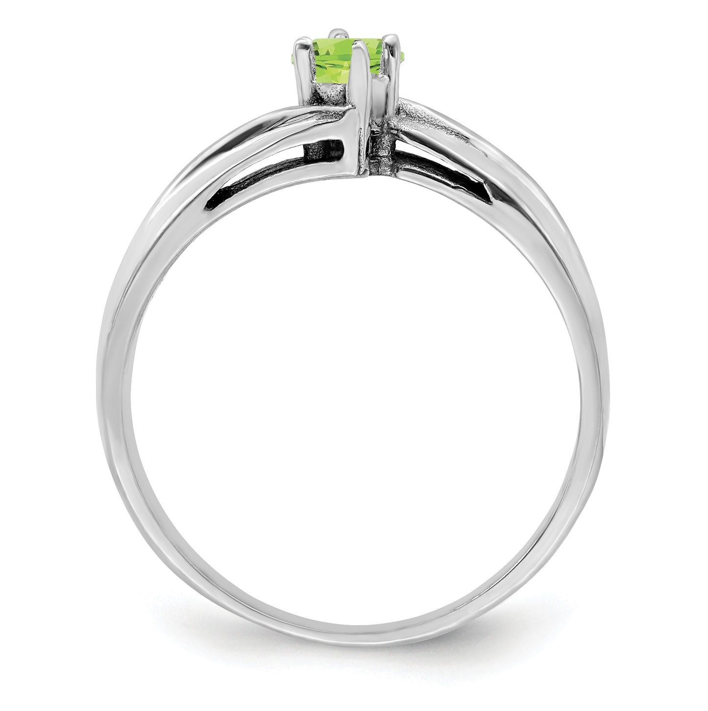 Sterling Silver Rhodium plated Family Jewelry Ring, 1 Stone