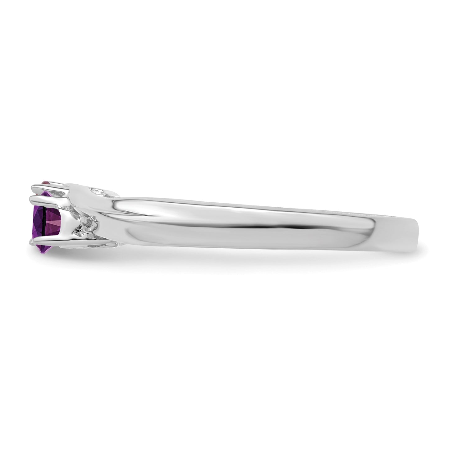 Sterling Silver Rhodium plated Family Jewelry Ring, 2 stone