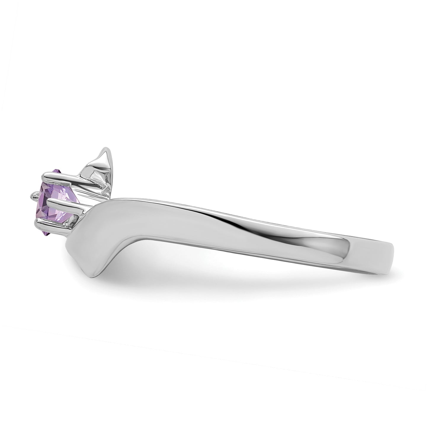 Sterling Silver Rhodium plated Family Jewelry-Ring, 1-Stone