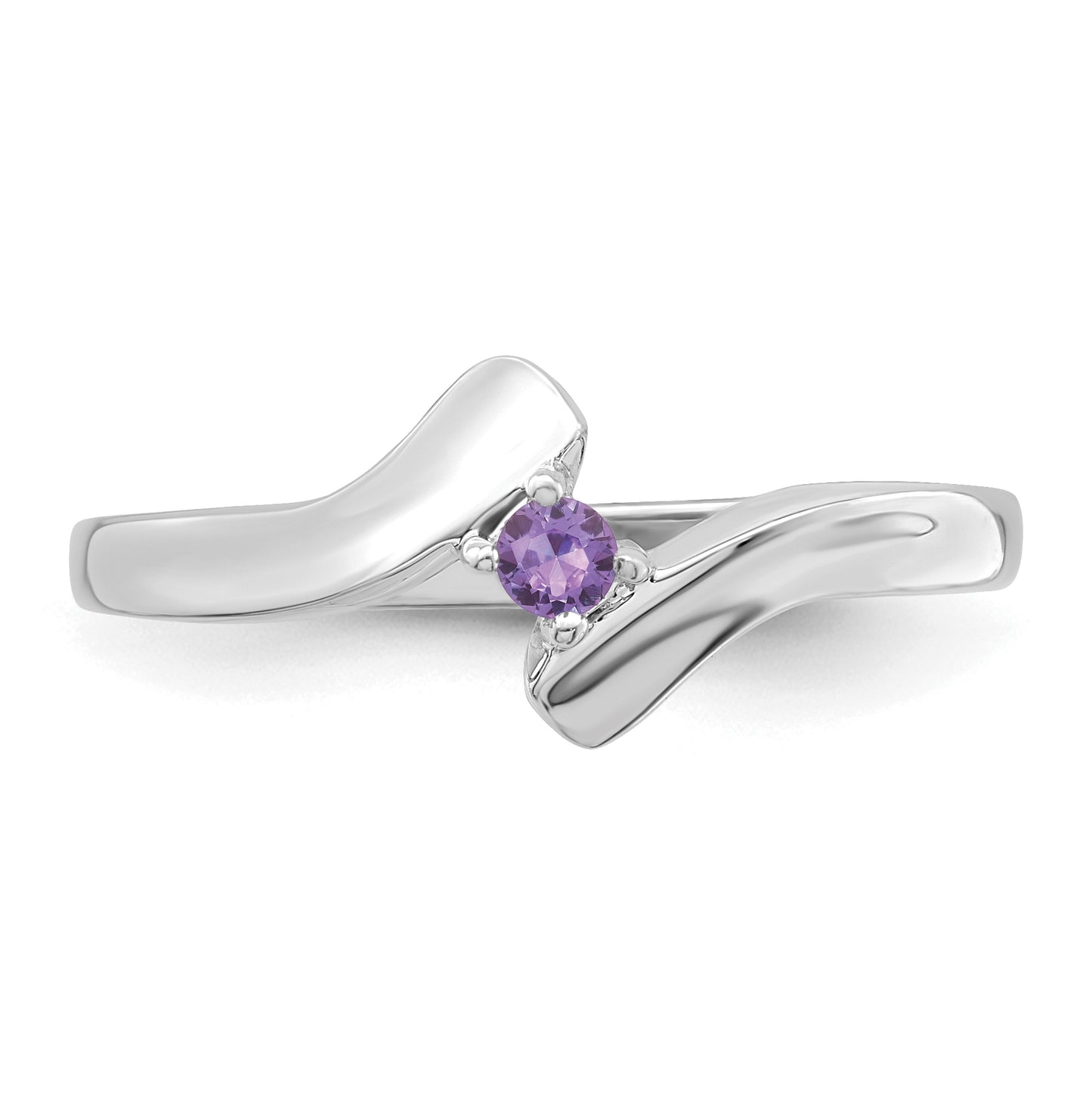 Sterling Silver Rhodium plated Family Jewelry-Ring, 1-Stone