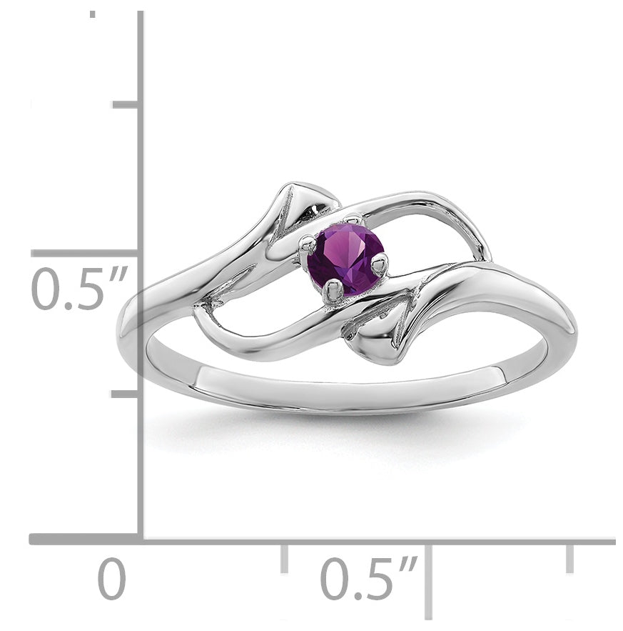 Sterling Silver Rhodium plated Family & Mothers Jewelry Ring, 1-stone