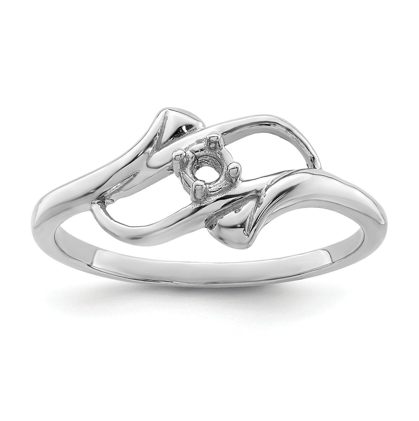 Sterling Silver Rhodium plated Genuine Stone Family Jewelry Ring, Size 5