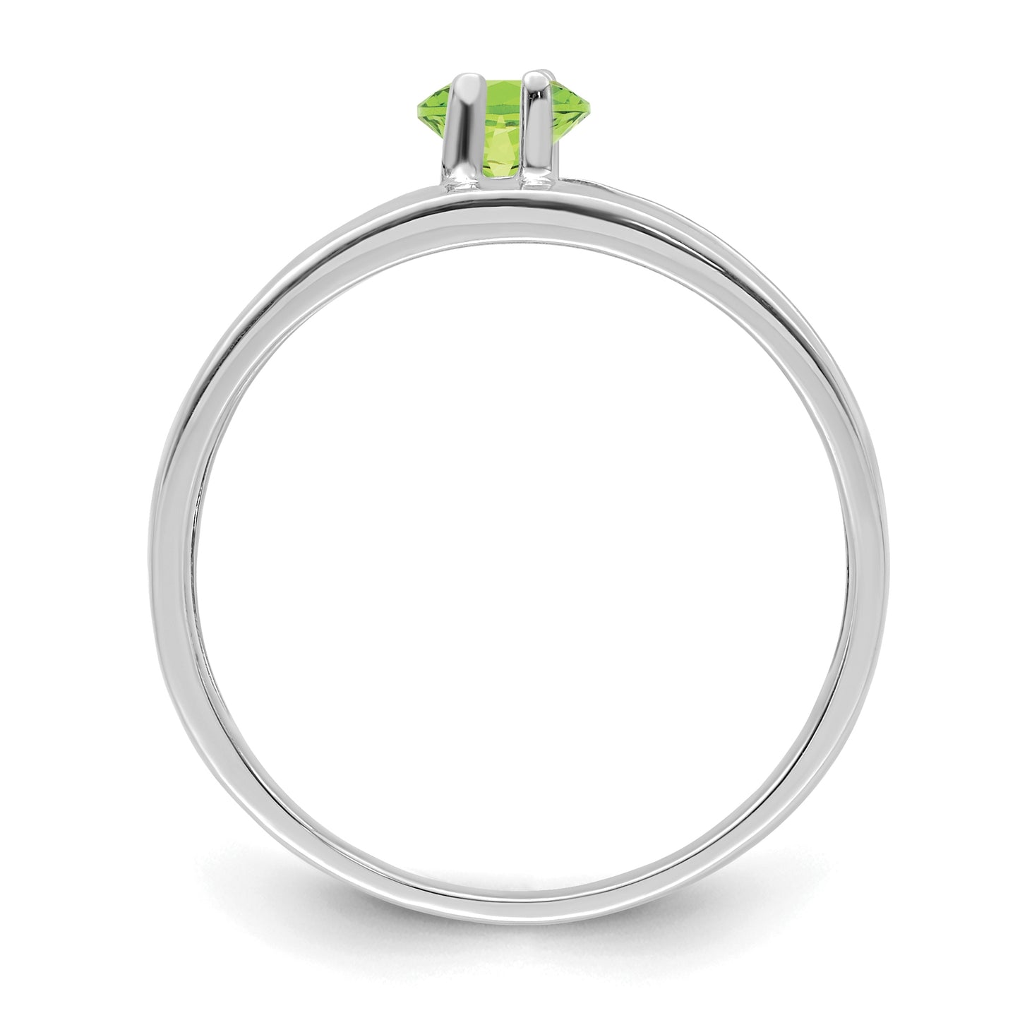 10k White Gold Genuine 1 Stone Mother's Ring