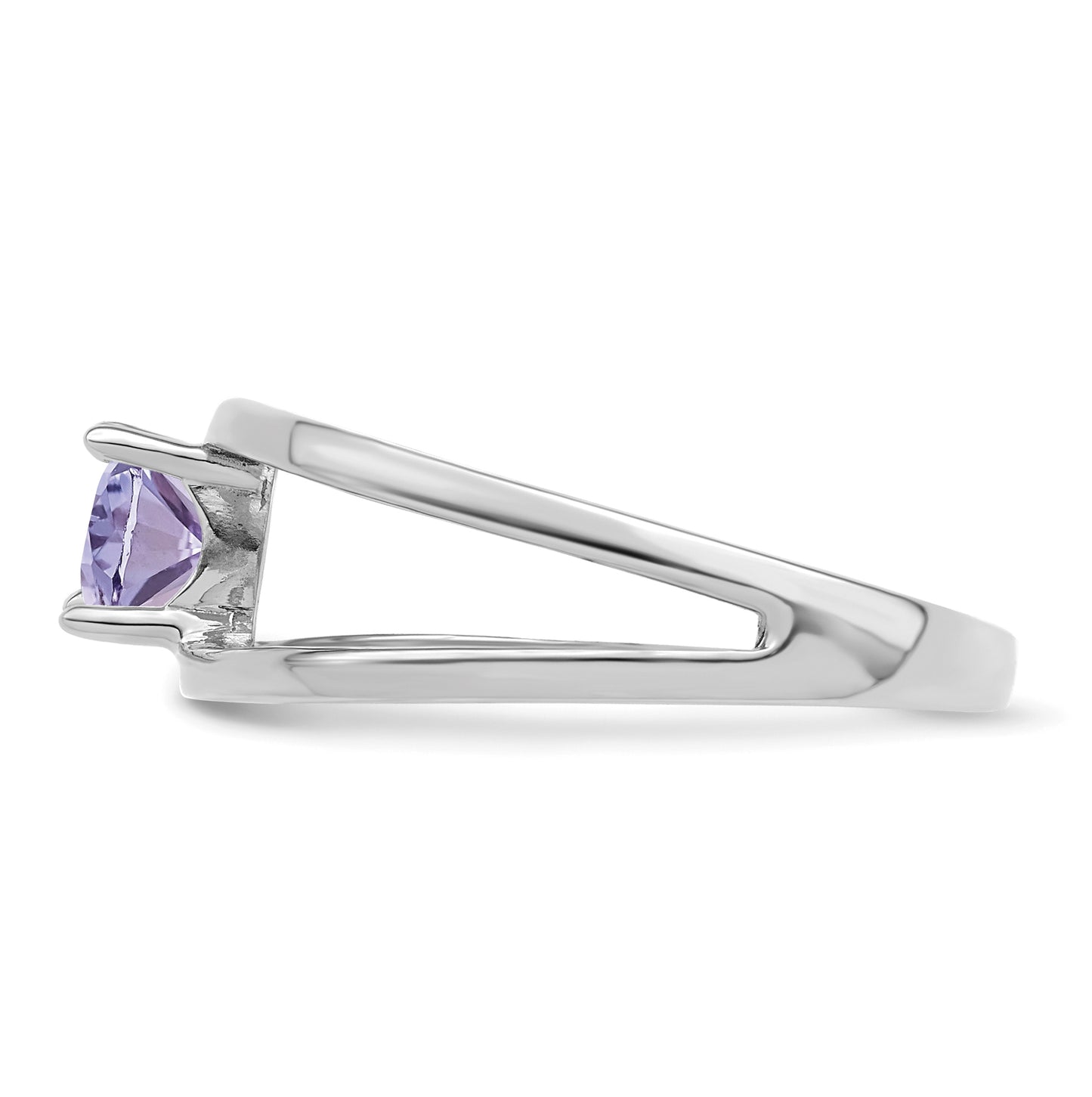 10k White Gold Genuine 1 Stone Mother's Ring