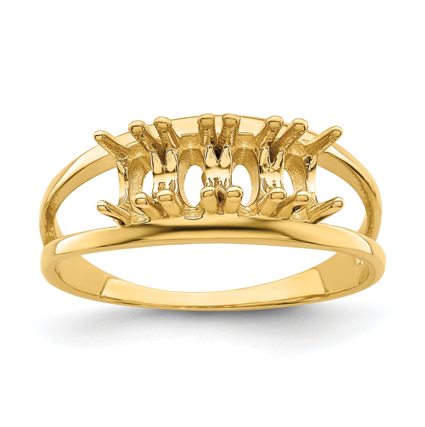 10K Yellow Gold Synthetic Family Jewelry Ring, 4-Stone