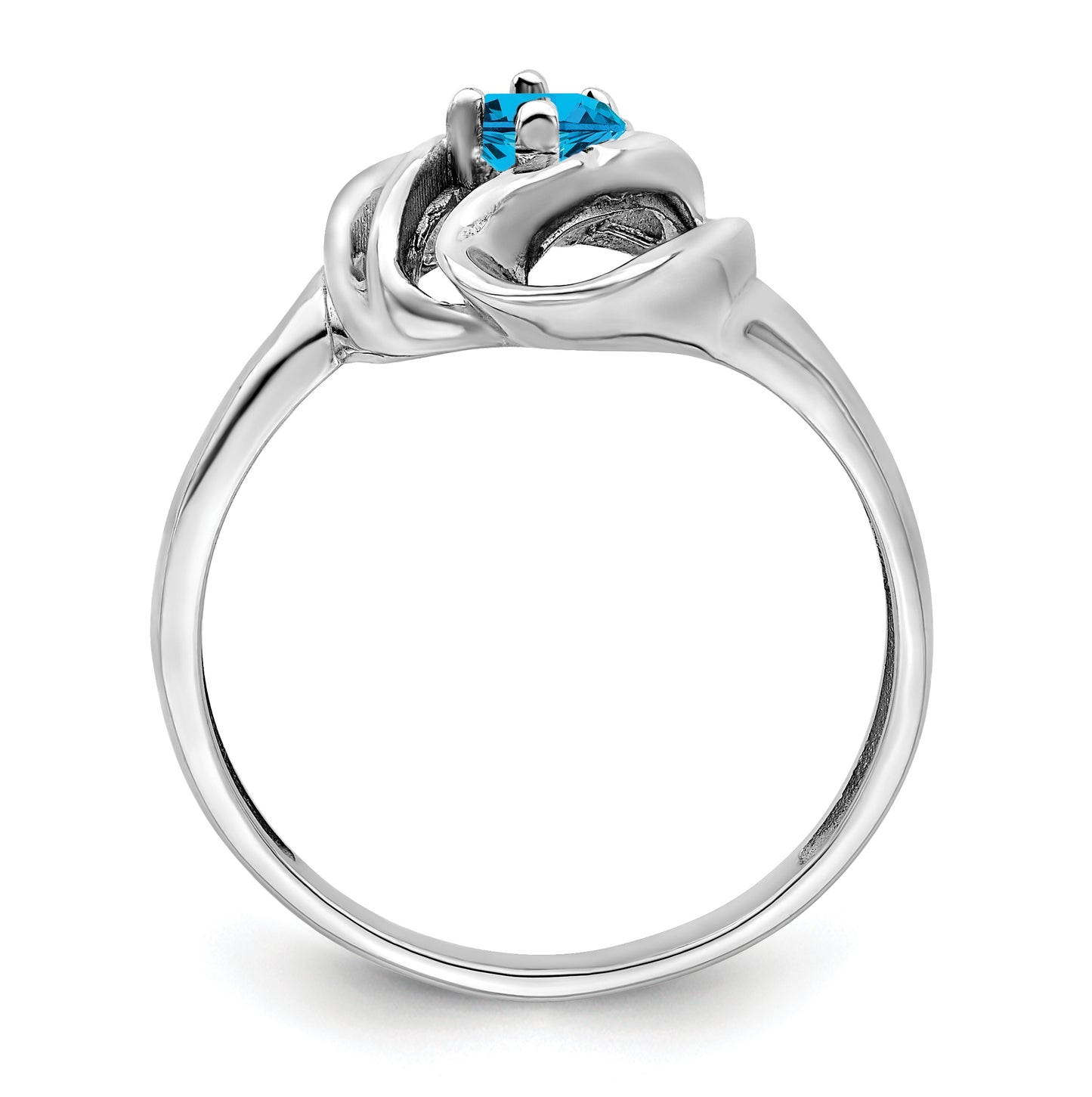 Sterling Silver Rhodium plated Family and Mother's Jewelry Ring, 1-stone