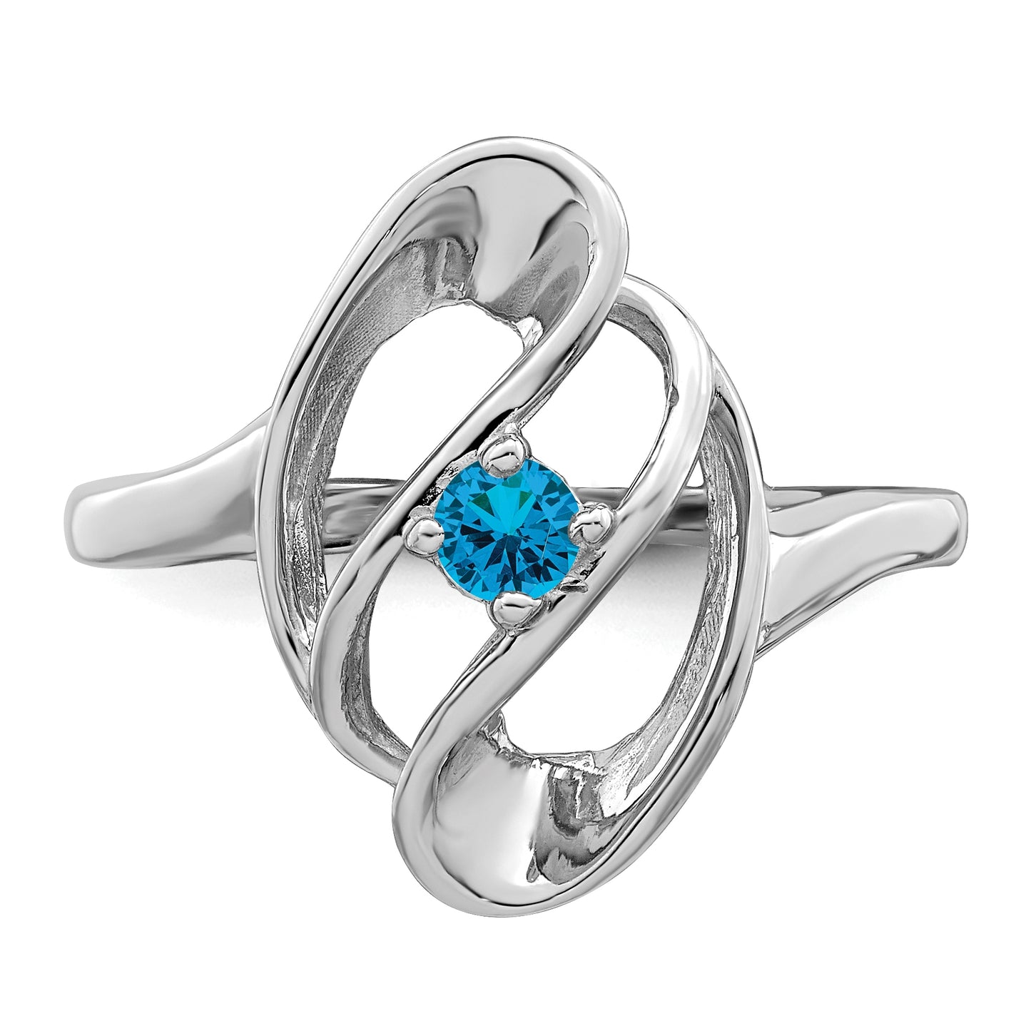 Sterling Silver Rhodium plated Family and Mother's Jewelry Ring, 1-stone