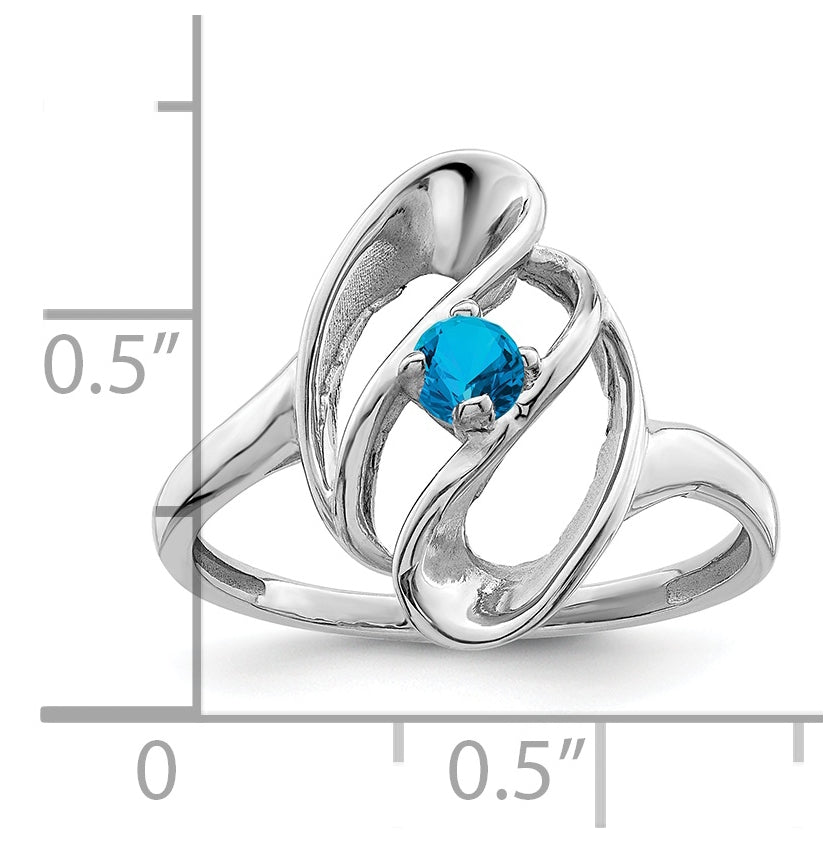 Sterling Silver Rhodium plated Family and Mother's Jewelry Ring, 1-stone