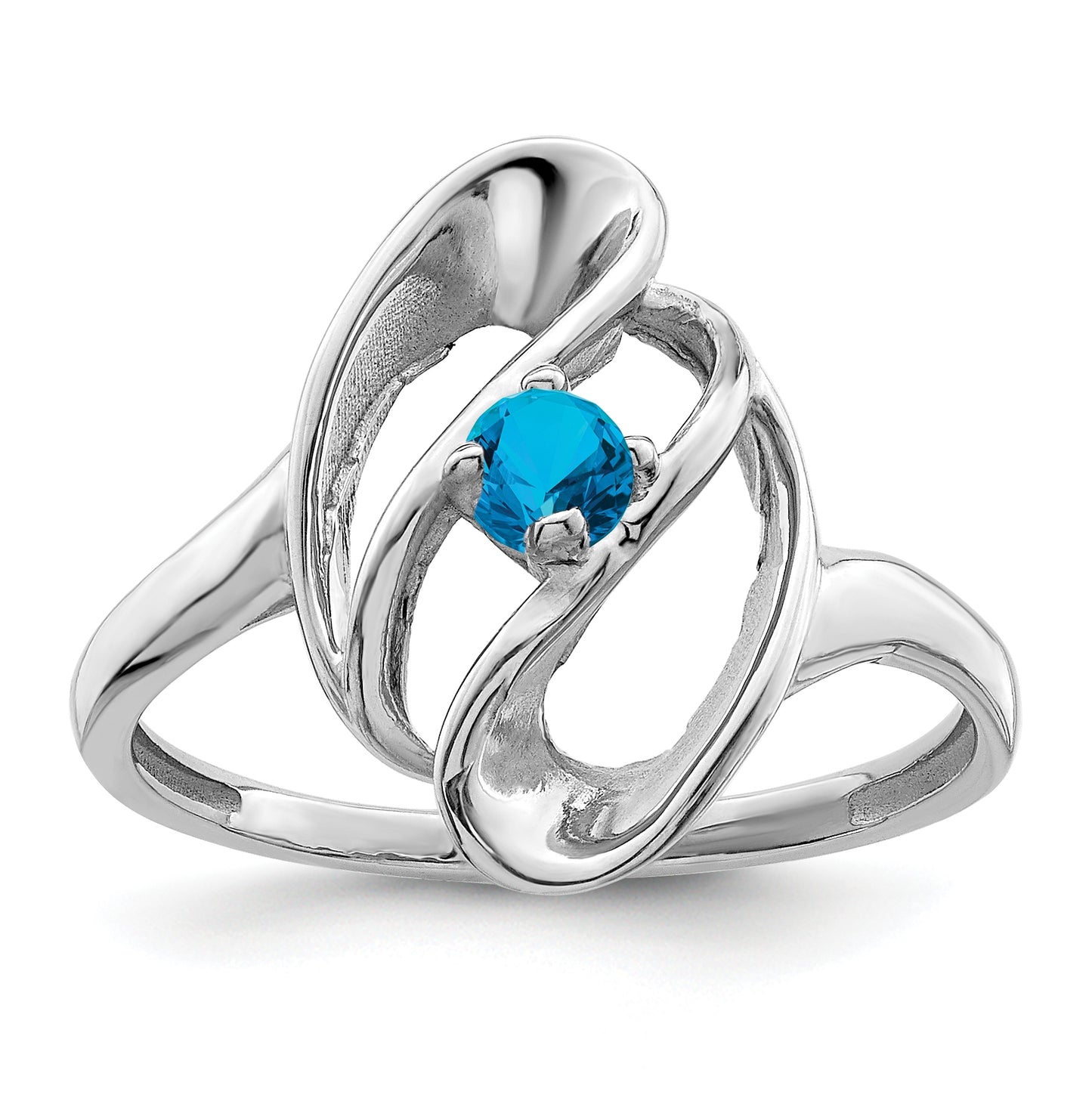 Sterling Silver Rhodium plated Family and Mother's Jewelry Ring, 1-stone