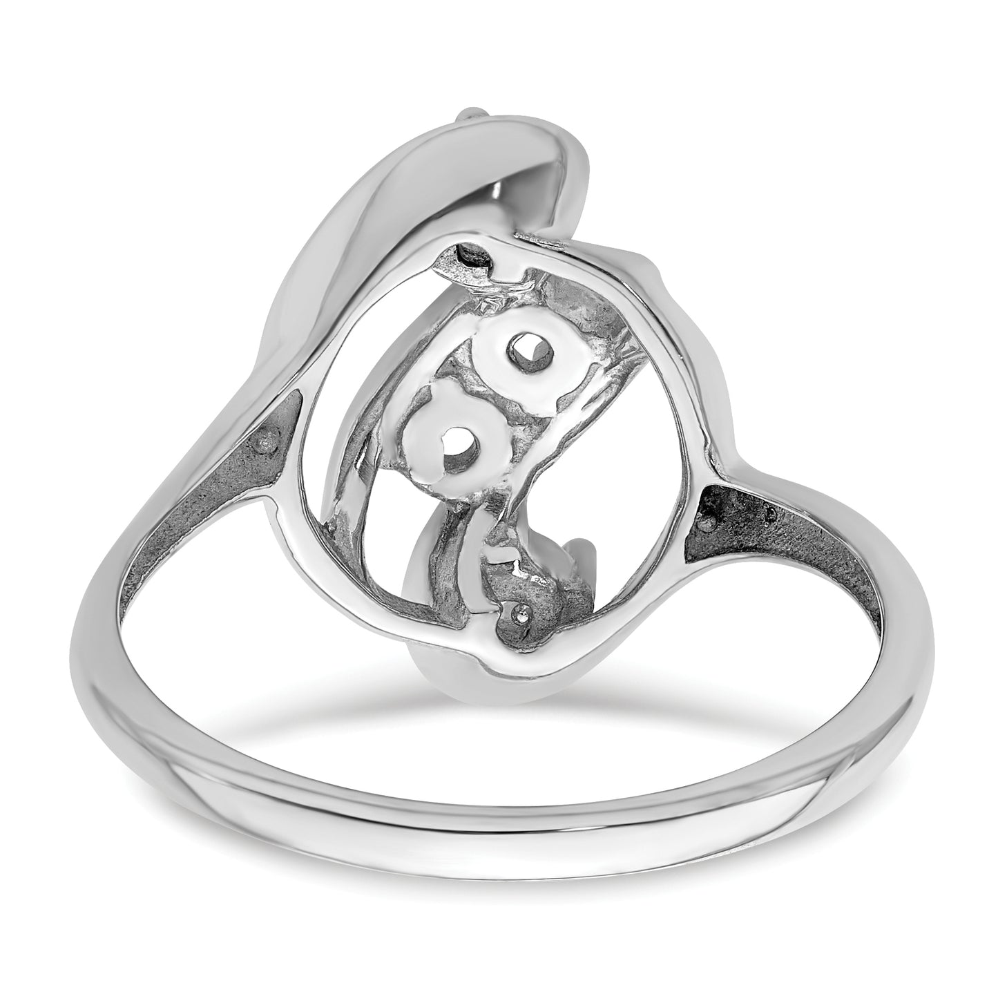 10k White Gold Genuine 4 Stone Mother's Ring