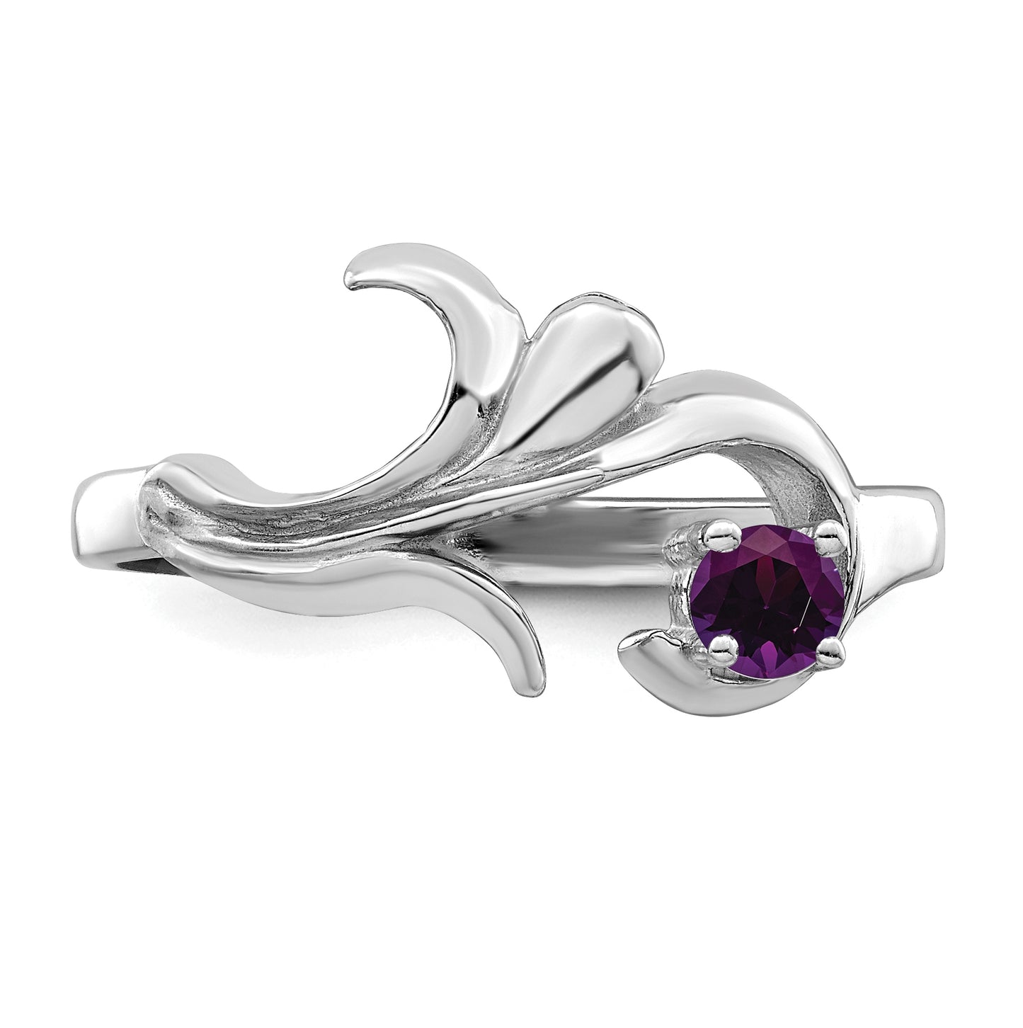 Sterling Silver Rhodium-plated Family & Mother's Jewelry Ring, 1-stone