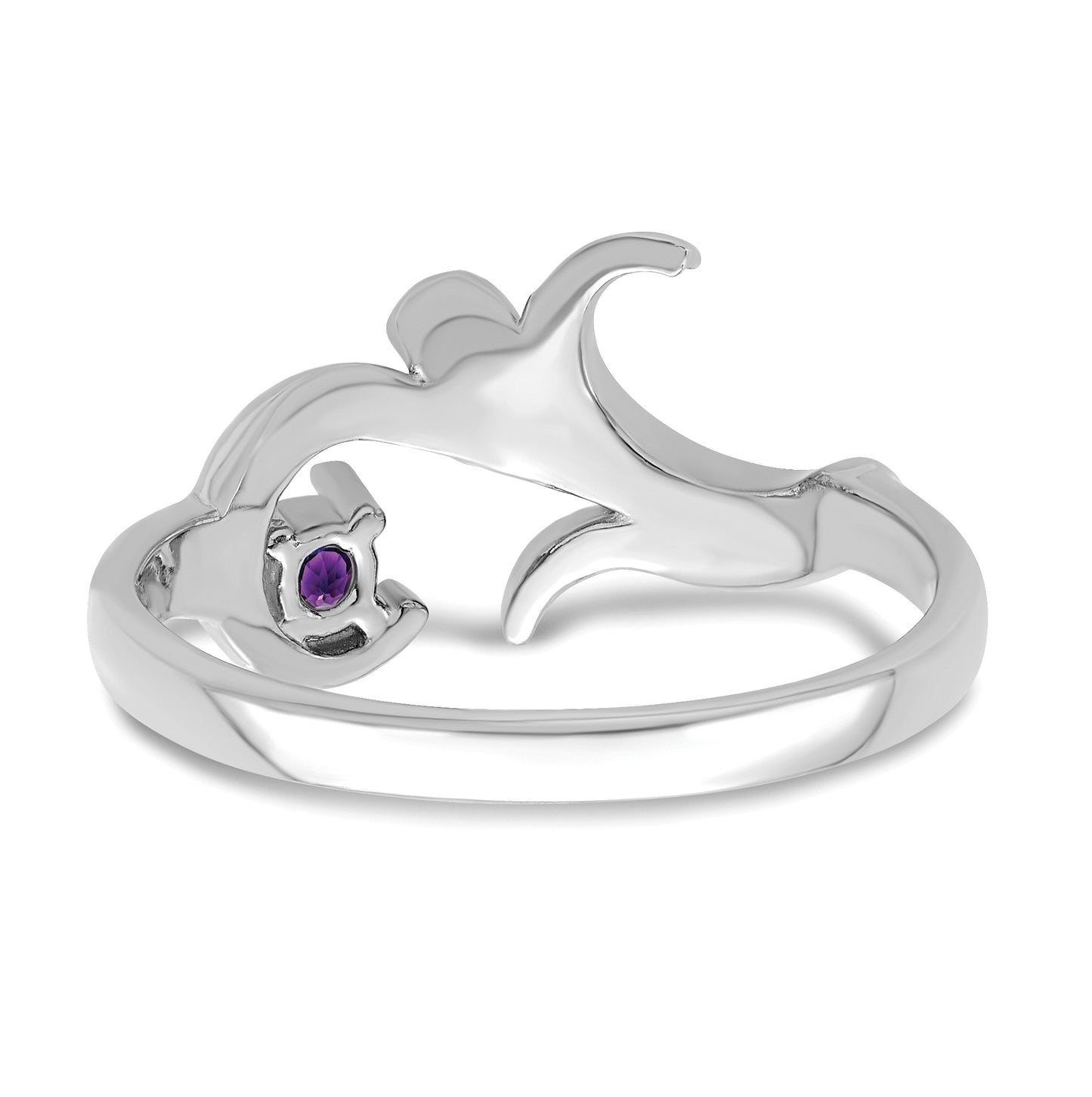 Sterling Silver Rhodium-plated Family & Mother's Jewelry Ring, 1-stone