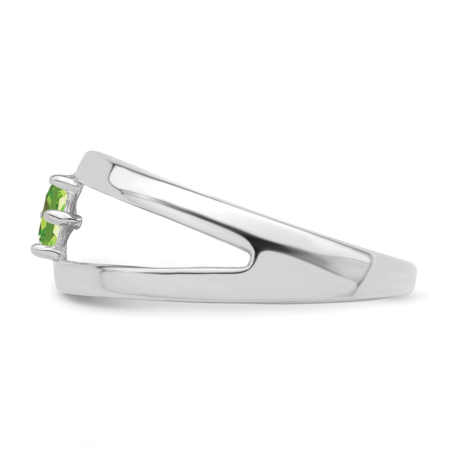 Sterling Silver Rhodium plated Synthetic Single Stone Family & Mothers Ring