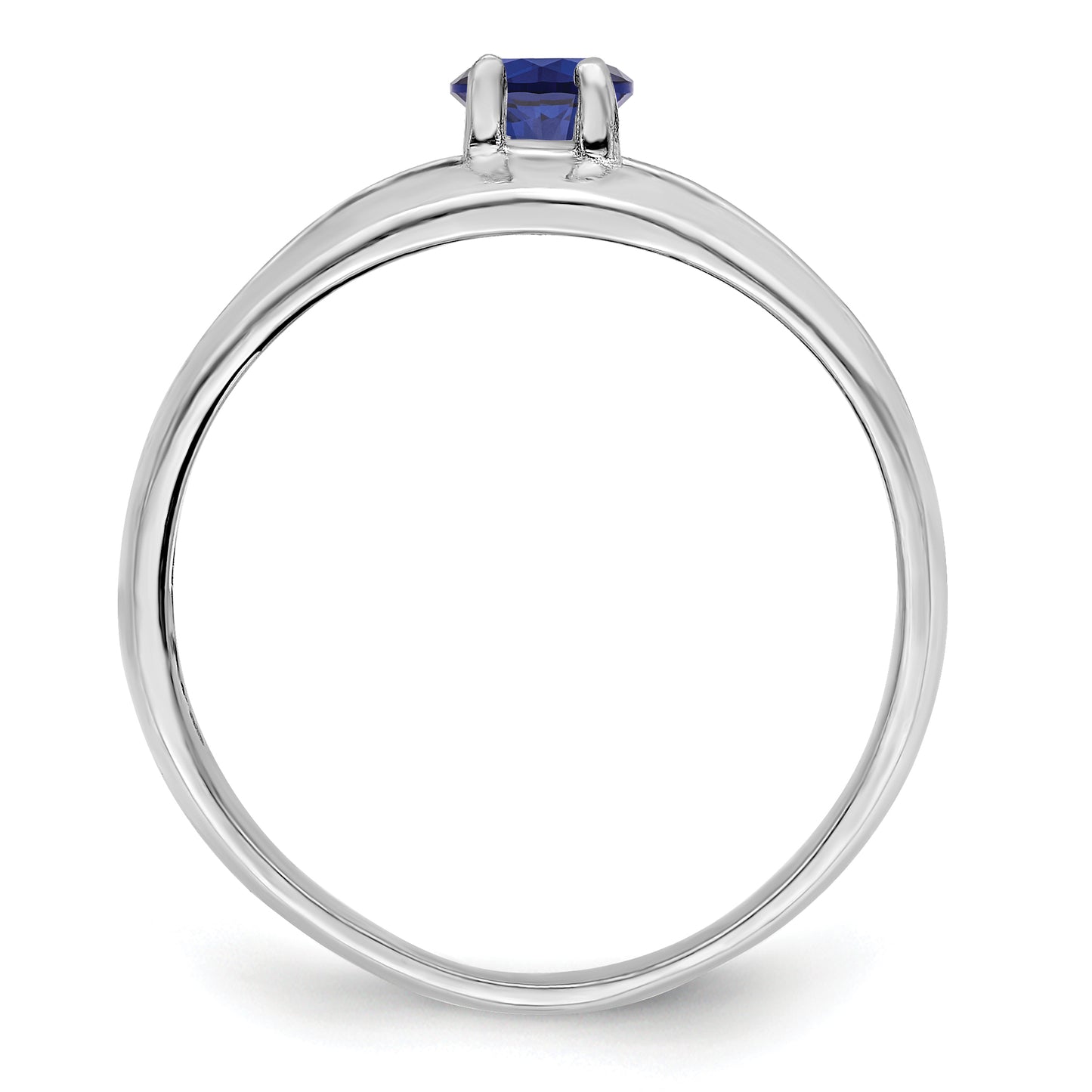 Sterling Silver Rhodium plated Synthetic Family Jewelry Ring