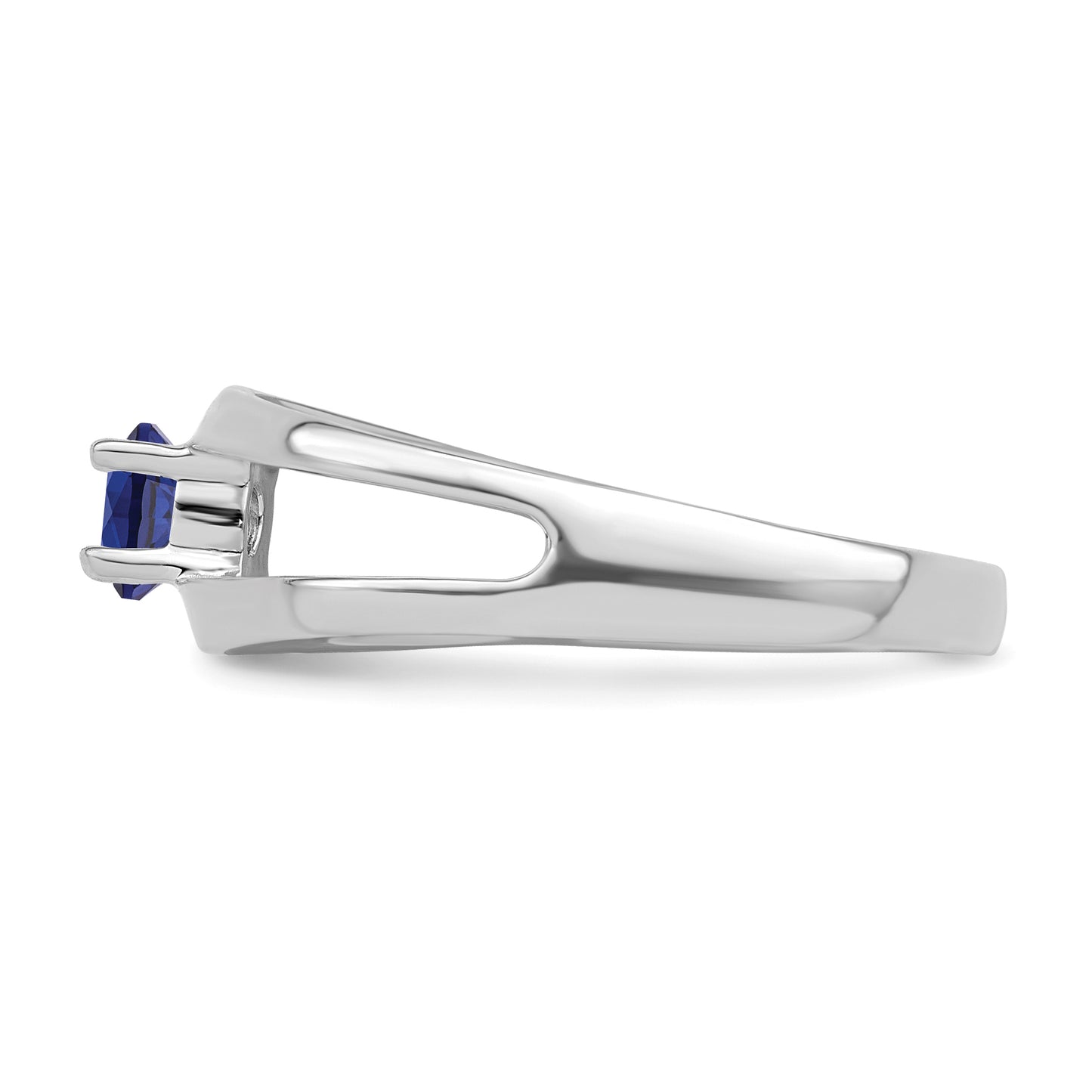 Sterling Silver Rhodium plated Synthetic Family Jewelry Ring