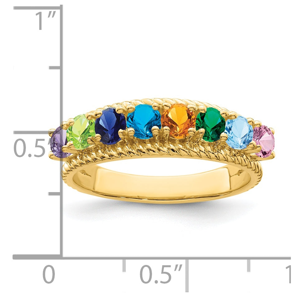 10K Yellow Gold Family Jewelry Ring