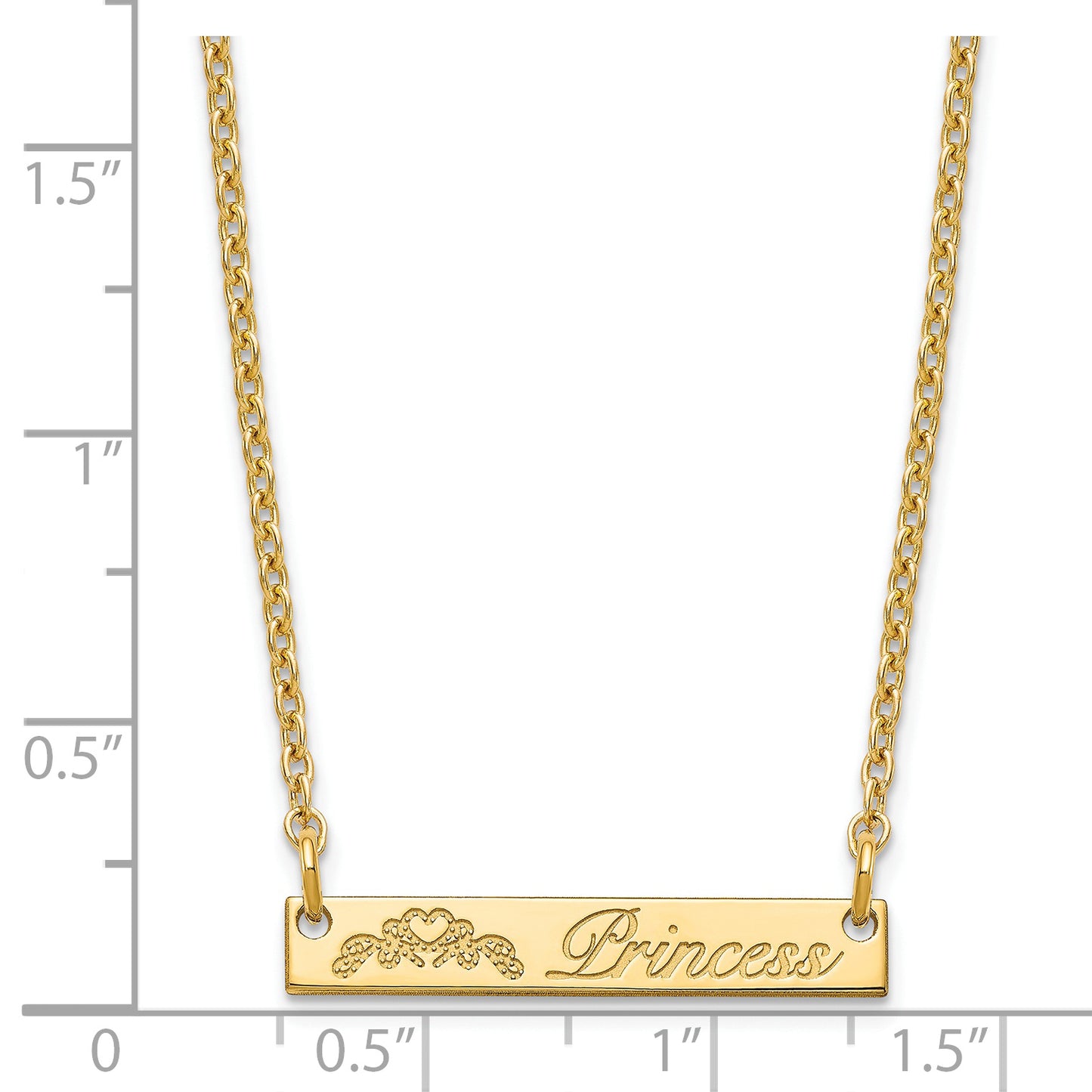Sterling Silver Gold plated Small Customized Bar Necklace