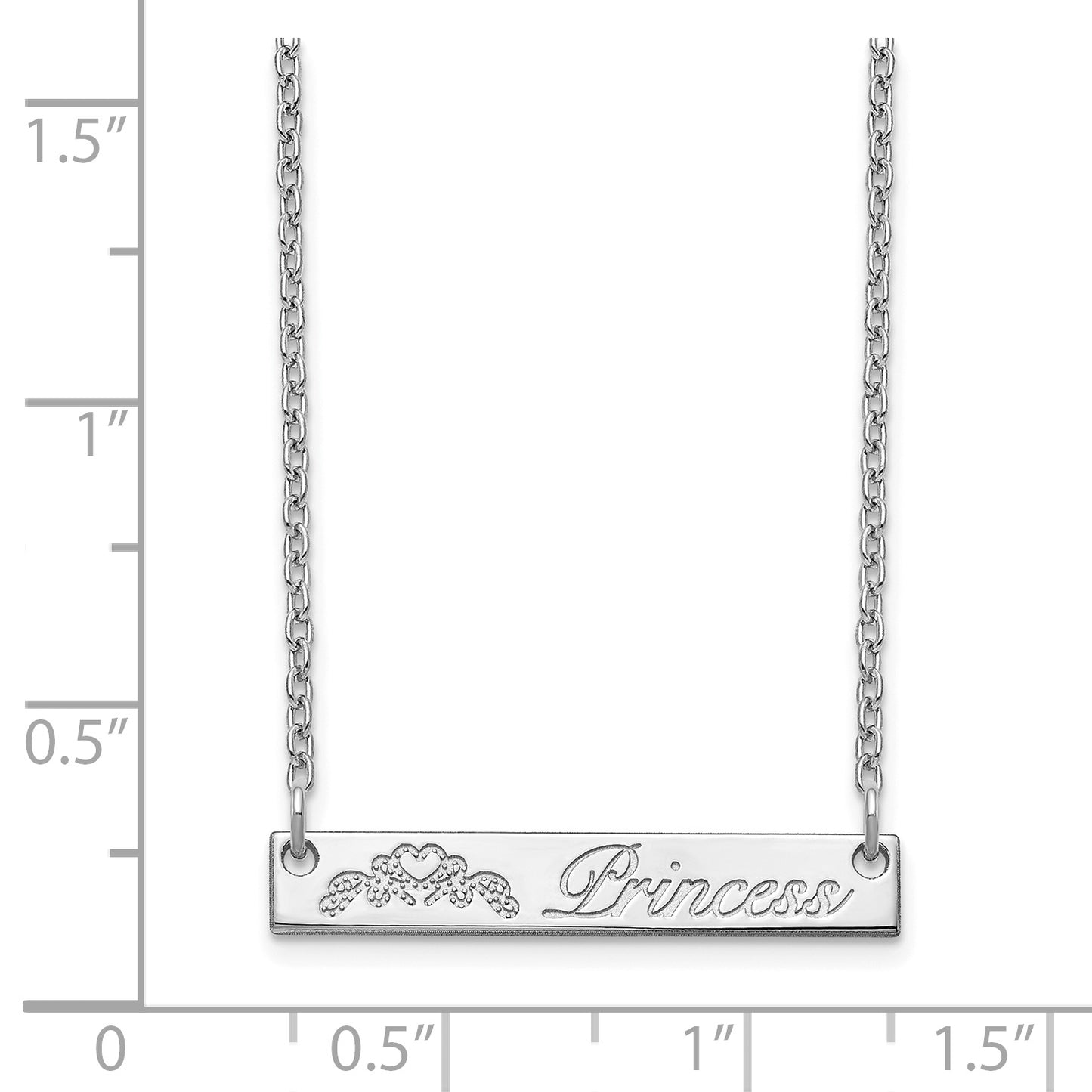 Sterling Silver Rose Gold Plated Customized Small Bar Necklace