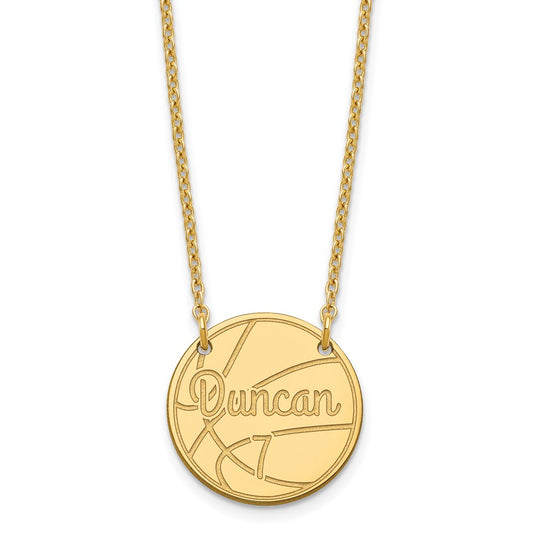 Sterling Silver Gold plated Small Customized Circle Necklace