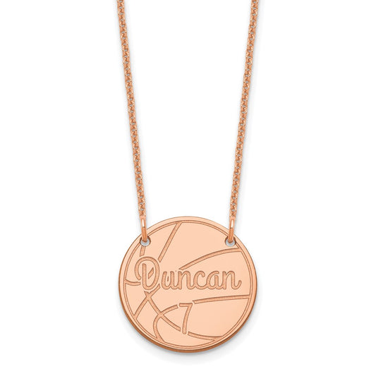 14K Rose Gold Small Customized Circle Necklace