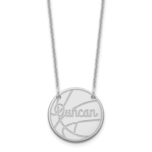 14K White Gold Small Customized Circle Necklace