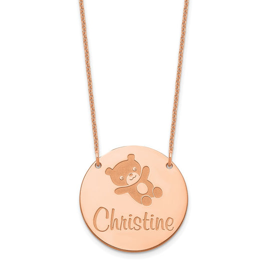 14K Rose Gold Medium Customized Circle Necklace