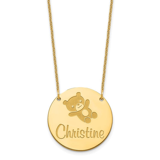 14K Yellow Gold Medium Customized Circle Necklace