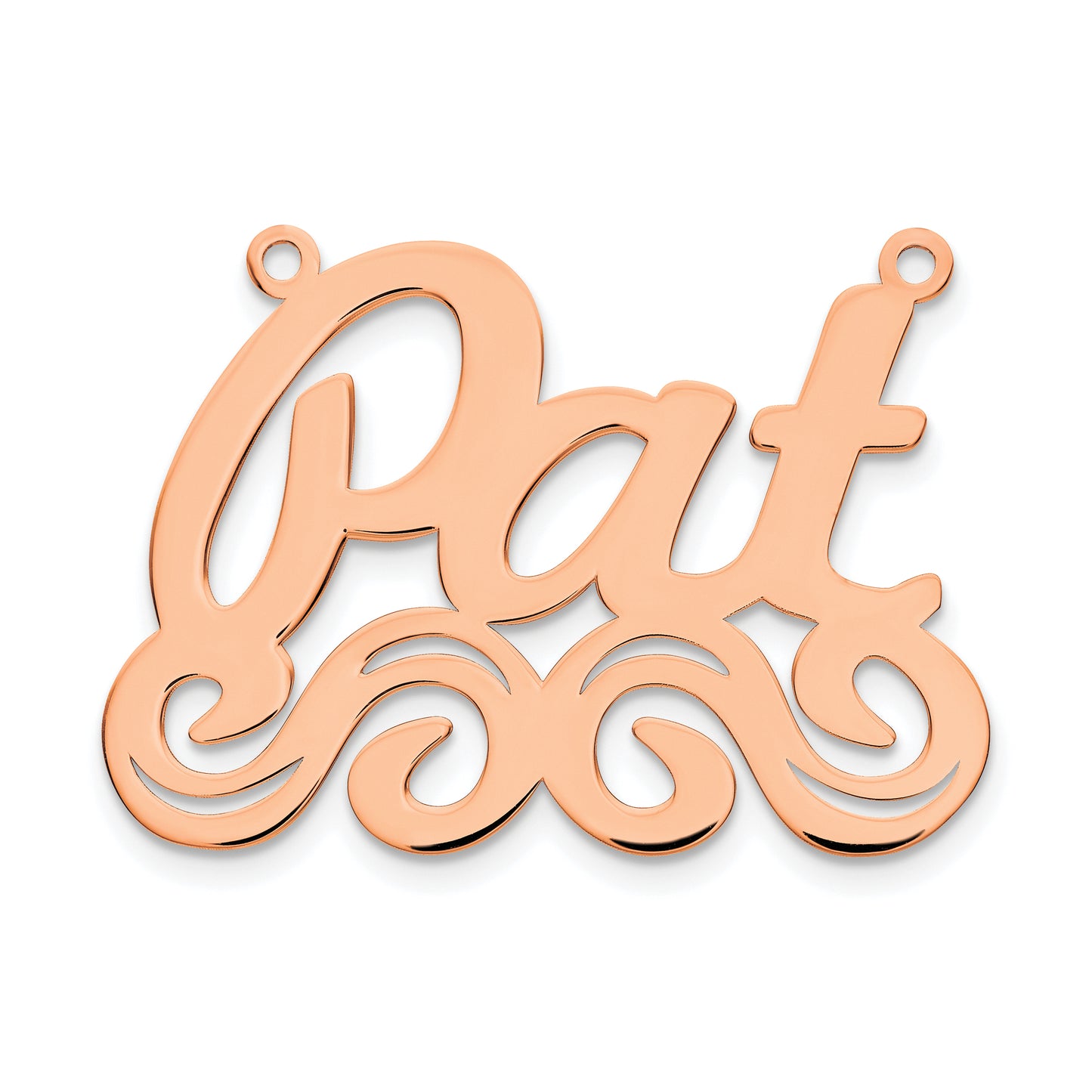 14K Rose Gold Polished Name Plate