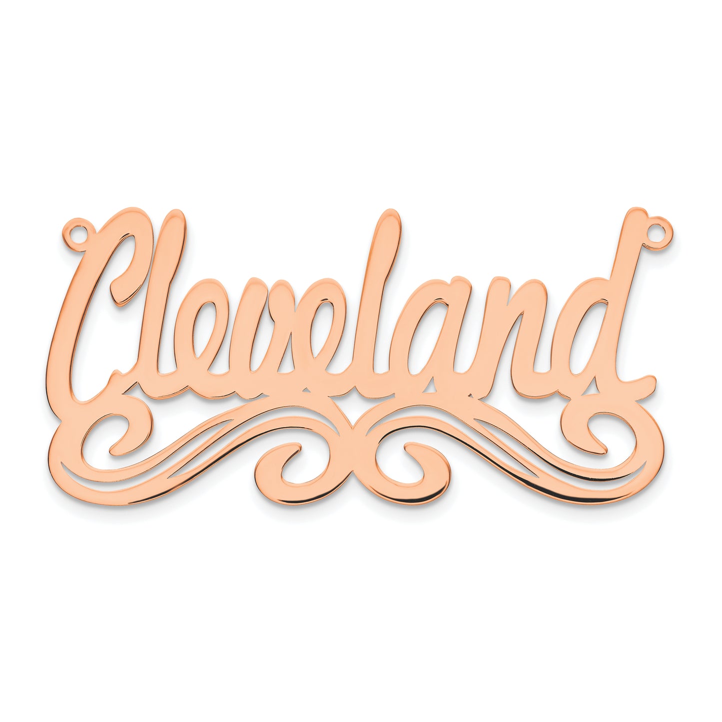 14K Rose Gold Polished Name Plate