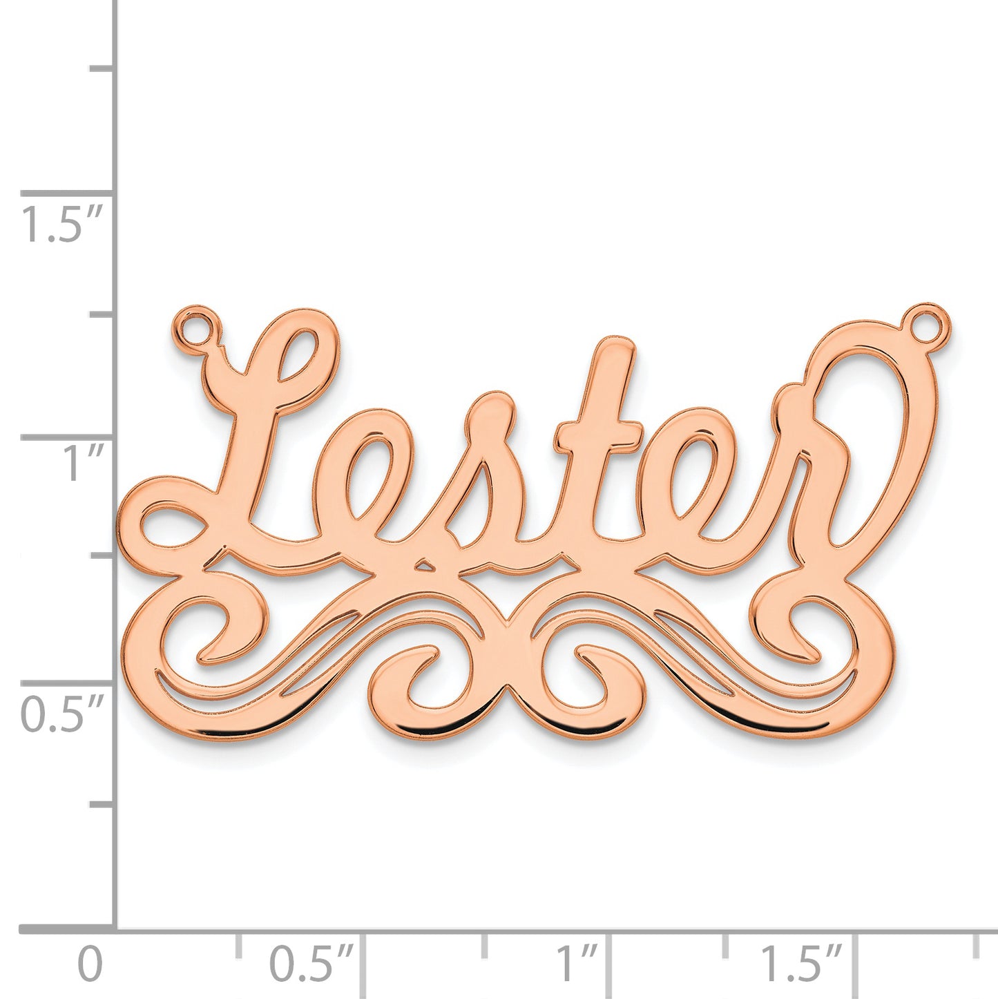 14K Rose Gold Polished Name Plate