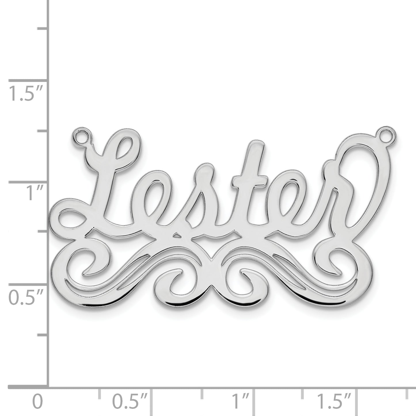 14K White Gold Polished Name Plate