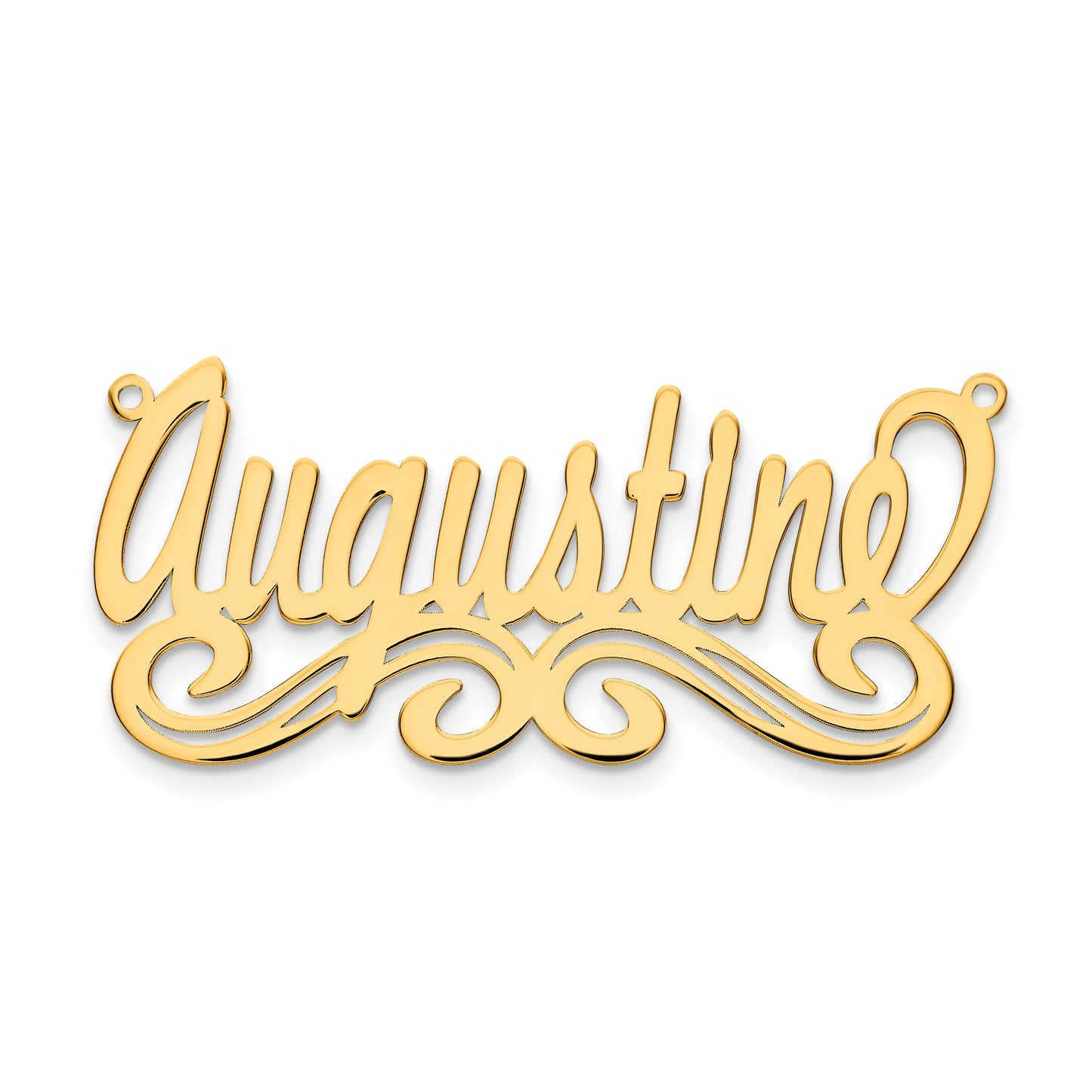 14K Yellow Gold Polished Name Plate