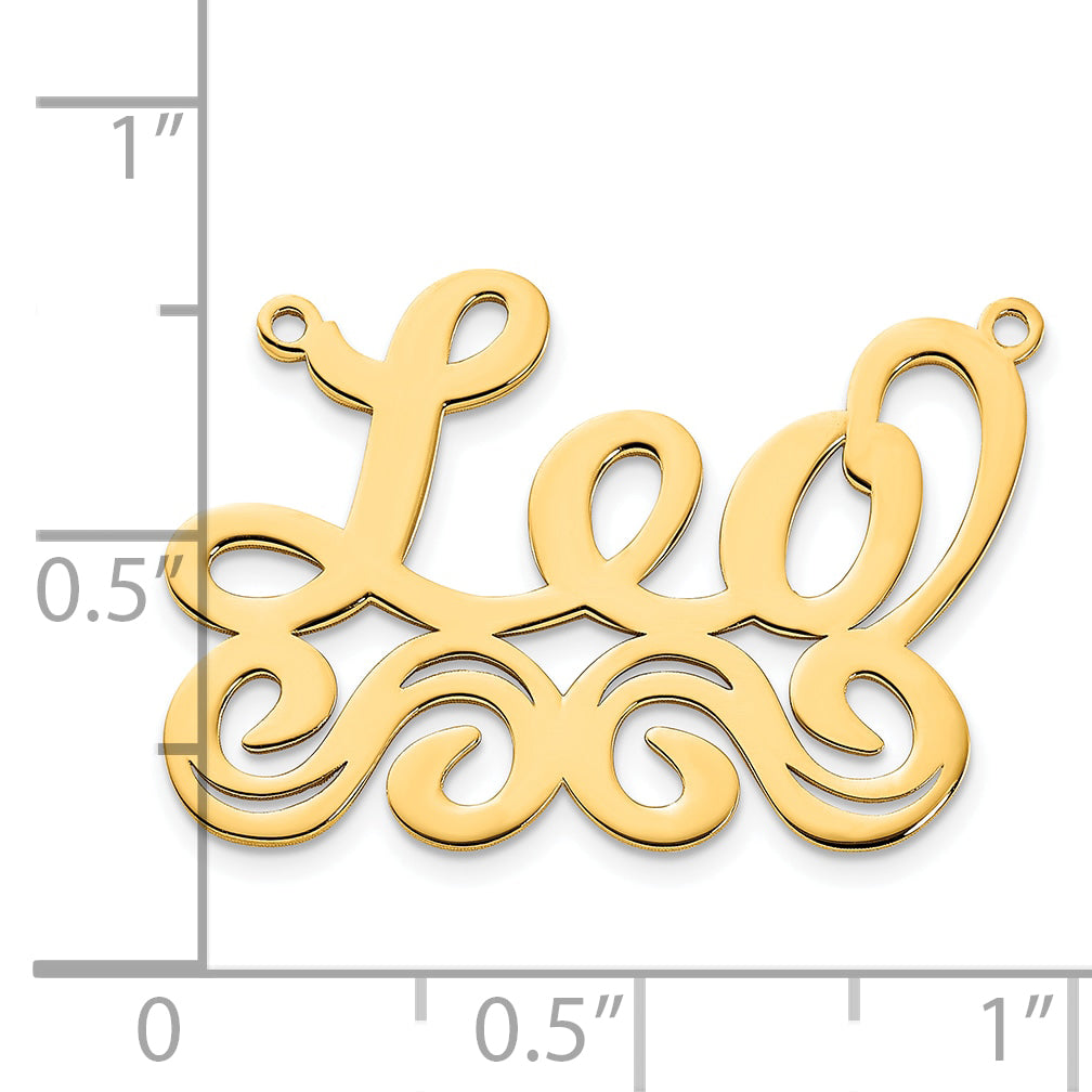 Sterling Silver Gold plated Polished Name Plate