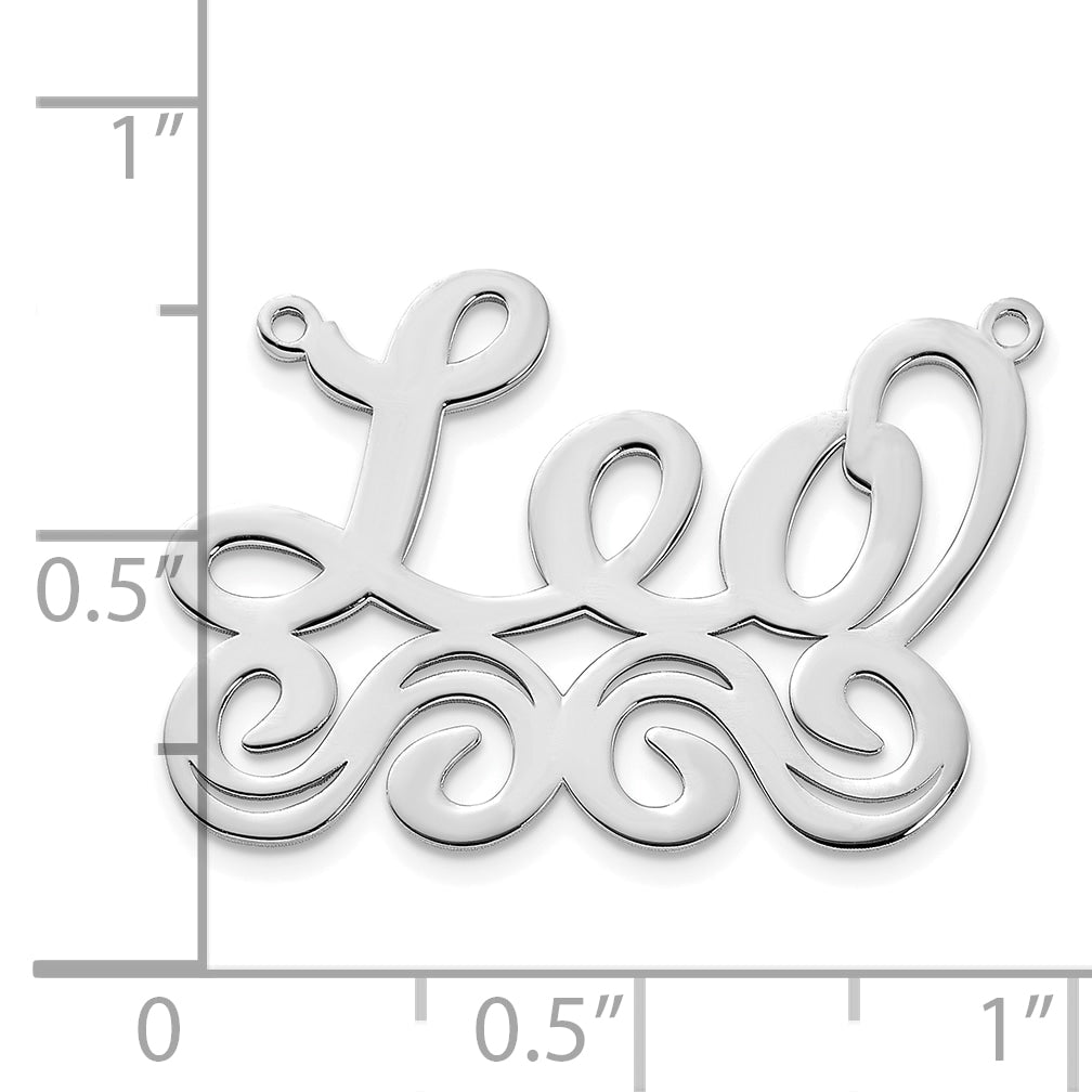 14K White Gold Polished Name Plate