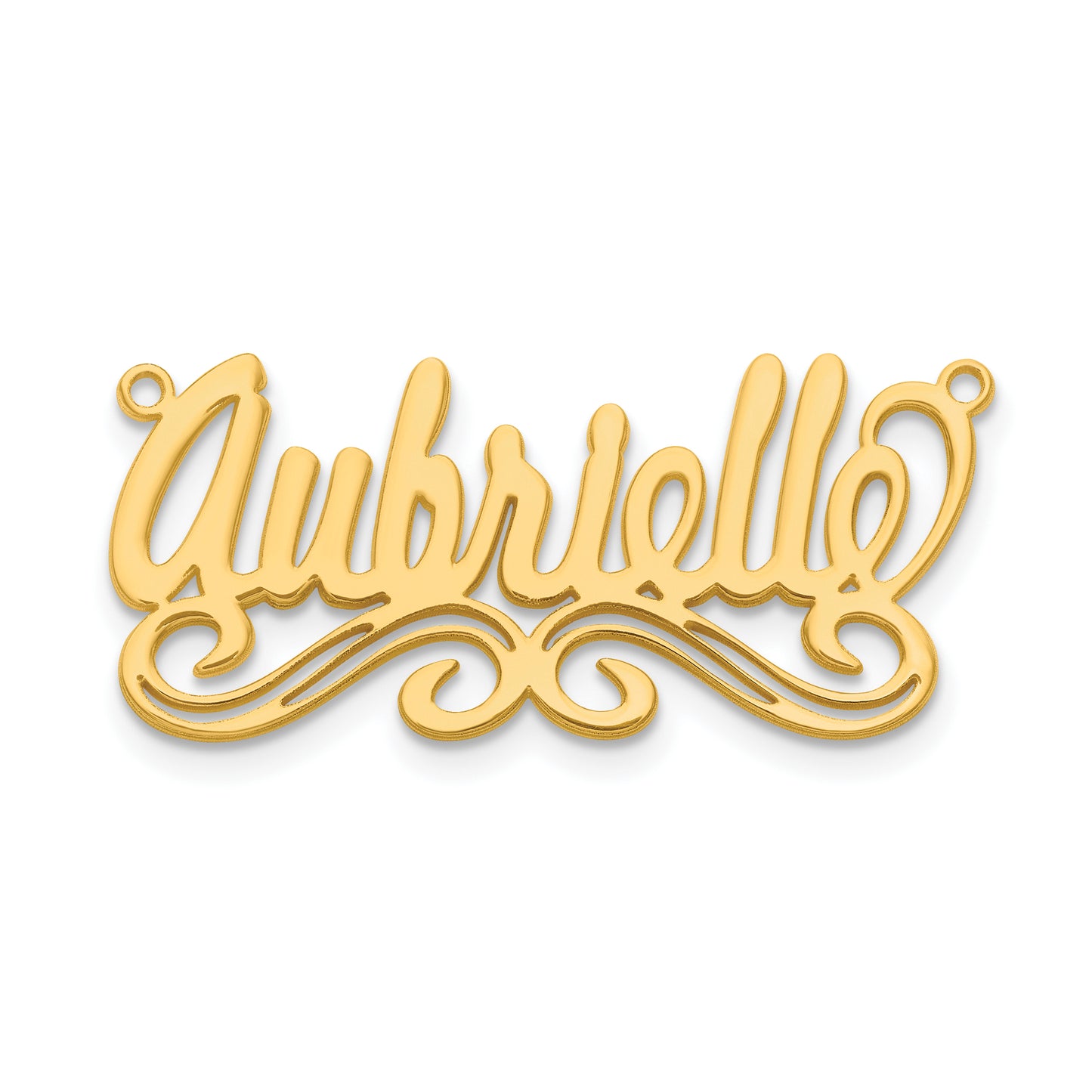 14K Yellow Gold Polished Name Plate