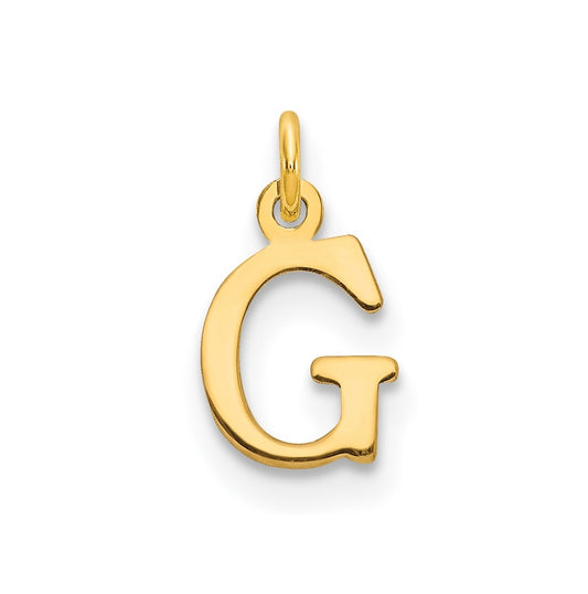 14K Yellow Gold Cutout Letter G Initial Pendant