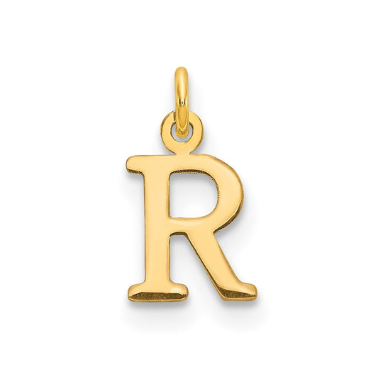 14k Rose Gold Cutout Letter R Initial Pendant