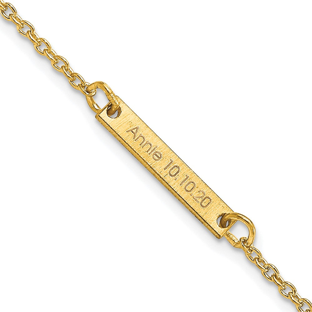 Sterling Silver Gold plated Brushed 1 Station Bracelet